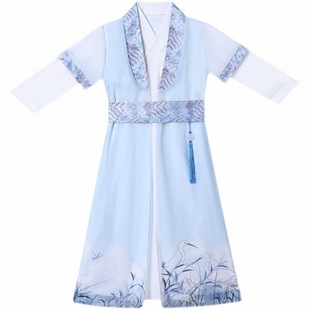 男女童汉服国学服开笔礼弟子规书童演出服古风帅气唐装武侠少爷服