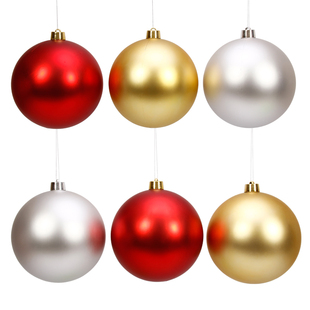 龙虎元旦新年装饰圣诞球圣诞树装饰悬挂装饰空心吊球商场酒吧吊顶