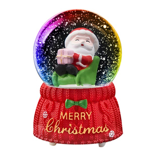 圣诞水晶球发光摆件雪花飘落圣诞老人雪人创意礼品送儿童玩具礼物