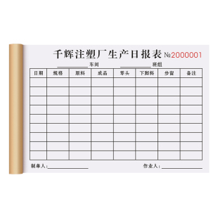 【工厂专用生产日报表】定制车间日产量报表工人个人计件登记表制造部门工作任务下单计划通知单采购申请单据