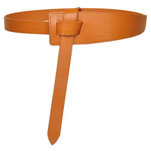 真皮腰带女打结装饰真皮配毛衣裙子外套西装连衣裙皮带头层牛皮