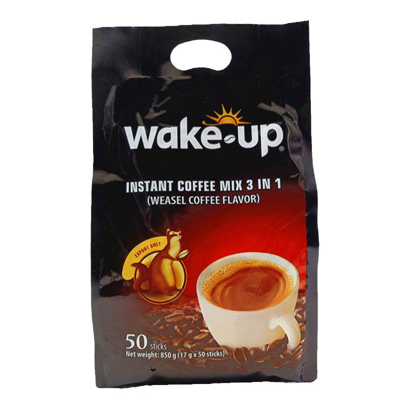 越南猫屎咖啡味进口Wake3合1三合一速溶咖啡浓香850g大袋装50条装