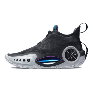 李宁正品男子韦德之道9纯白迈阿密高帮实战耐磨舒适篮球鞋ABAR119