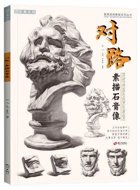 对路素描石膏像临摹范本头像人头肖像五官结构头骨儿童初学单体书照片画册本课本基础联考画国美经典绘画图册入门教程教学教材书籍