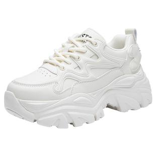 大东厚底加绒老爹鞋女款2025新款冬配阔腿裤的增高鞋运动鞋小白鞋