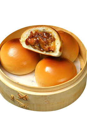 叉烧焗餐包烘焙面包微波加热即食