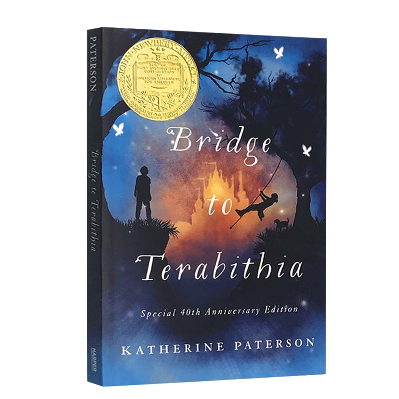 送音频英文原版Bridge to Terabithia通往特雷比西亚的桥特比利亚仙境之桥纽伯瑞儿童文学奖奇幻冒险章节小说学习面对死亡特蕾