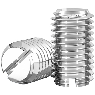 一字平端201不锈钢紧定螺钉开槽 无头螺丝 机米顶丝M3M4M5M6M8M10