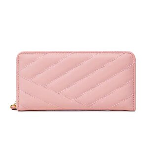 手机包手拿小包装百元零钱包女士长款小香风绣格拉链现金长款钱夹