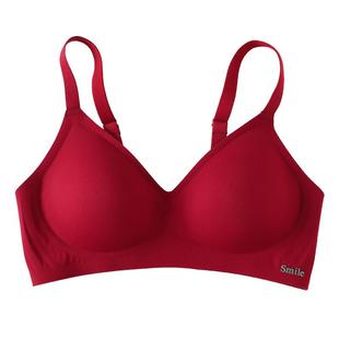 本命年红色转运内衣女结婚新娘内裤一套装小胸聚拢性感纯欲文胸罩