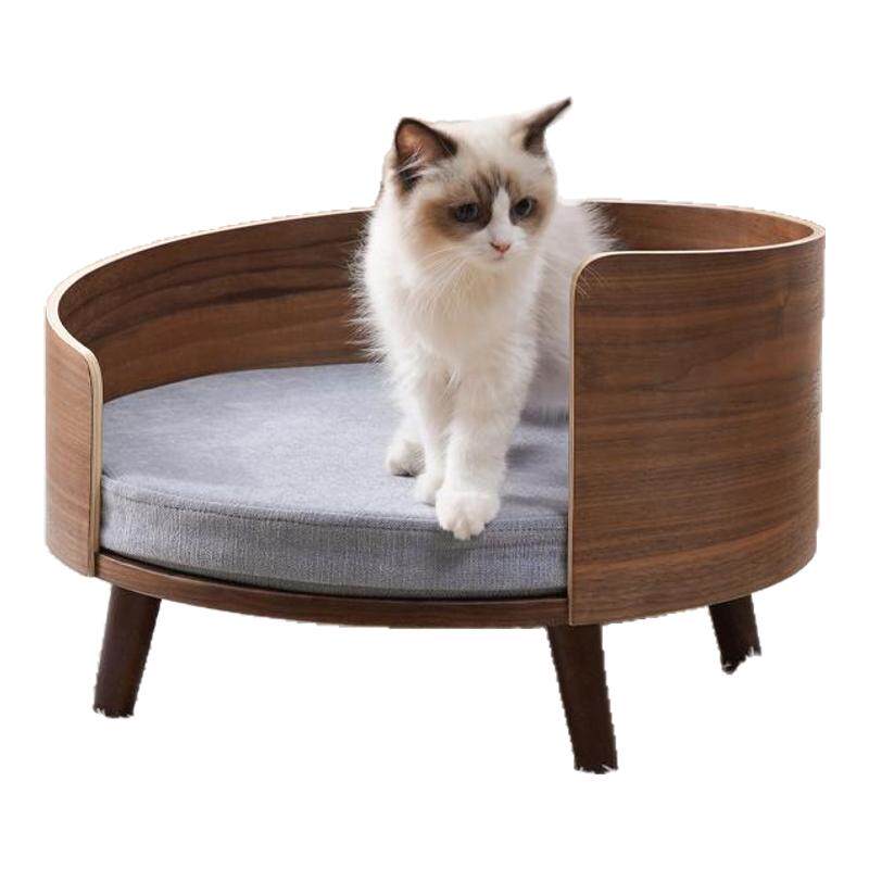 口日本暖冬木质宠物沙发猫窝