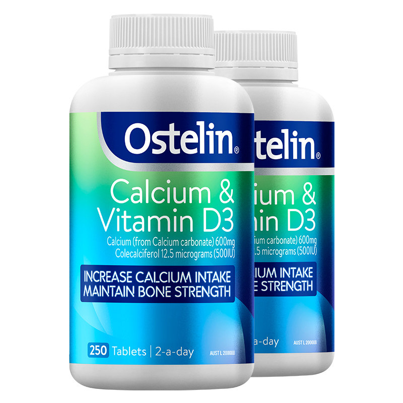 Ostelin奥斯特林成人维D3钙片孕妇补钙中老年250*2青少年钙片澳洲