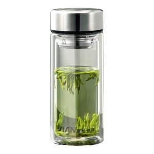 富光水杯玻璃杯夏日男士司机专用新款双层茶杯加厚便携杯子泡茶杯