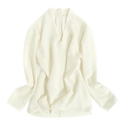 有帆通勤套头长袖V领衬衫