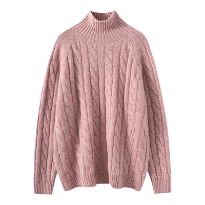 轻奢极简风半高领100山羊绒衫女