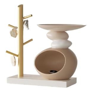 时来运转钥匙收纳玄关摆件奶油风入户门鞋柜装饰品高级感乔迁礼物