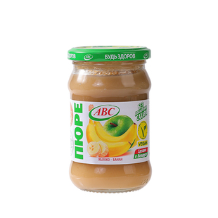白俄罗斯原装进口水果泥果酱配料无加蔗糖苹果香蕉沙棘桃子果泥