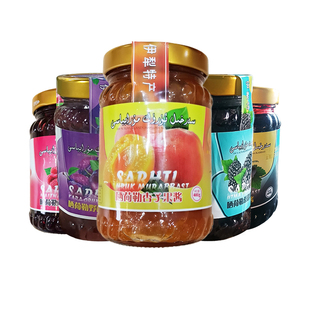 【新疆特产】晒荷勒伊犁果酱树莓杏子黑加仑茶冲饮夹心饼涂抹面包