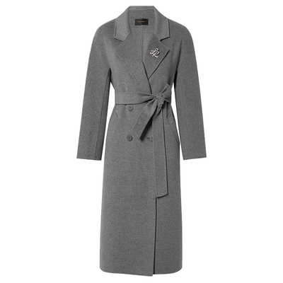 【羊毛】Lakoradior拉珂蒂优雅女秋冬新款气质系带收腰毛呢大衣