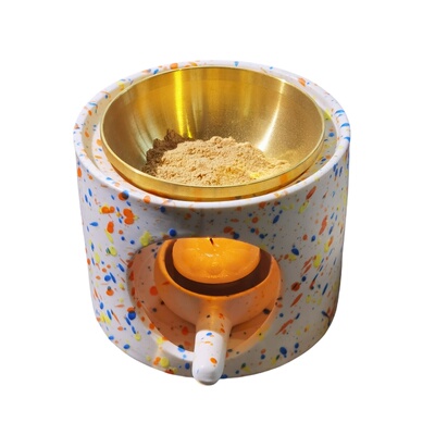 黄铜碟蜡烛熏香器香薰灯可发海外