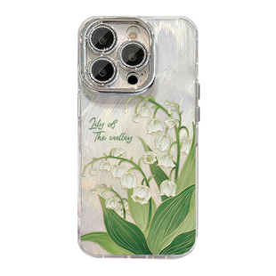 铃兰花手机壳适用华为mate60pro小清新pura70/80小众nova13新款p50高级感12女生40韩系ins风30花朵15羽纱14/9