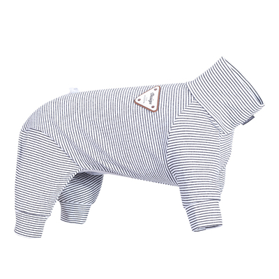 条纹控自发热德绒贴肤宠物四脚衣