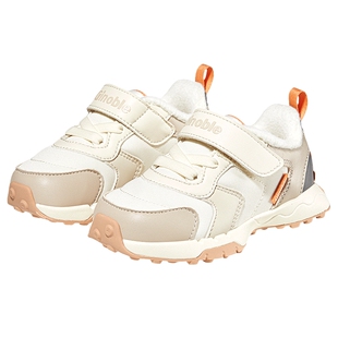 基诺浦机能鞋冬季新款儿童运动鞋男女加绒鞋子2级保暖GW1651