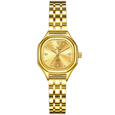 正品女士手表女款方糖小金表