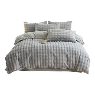 被套冬季加绒单件牛奶绒双面绒兔毛绒加厚双人150x200珊瑚绒被罩