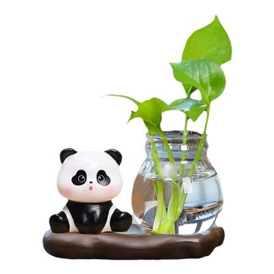 蕊杰办公工位动物水培花瓶小摆件