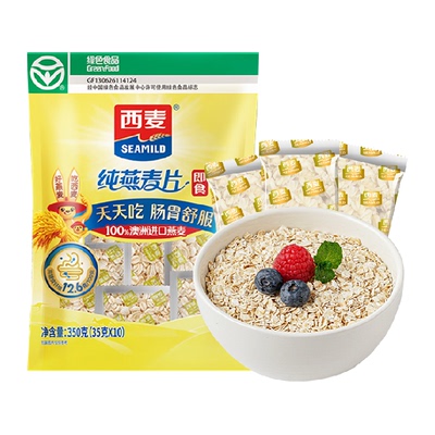 西麦独立小包装即食纯燕麦片350g