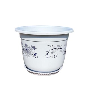 简约高腰兰花盆高筒水培绿萝自动吸水储水双层懒人免浇水加厚圆形