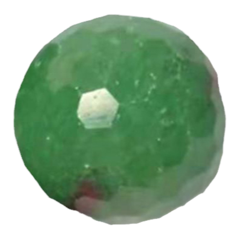 天然红绿宝切面散珠子裸石diy刻面手链手串刚玉水晶无染无烧原石