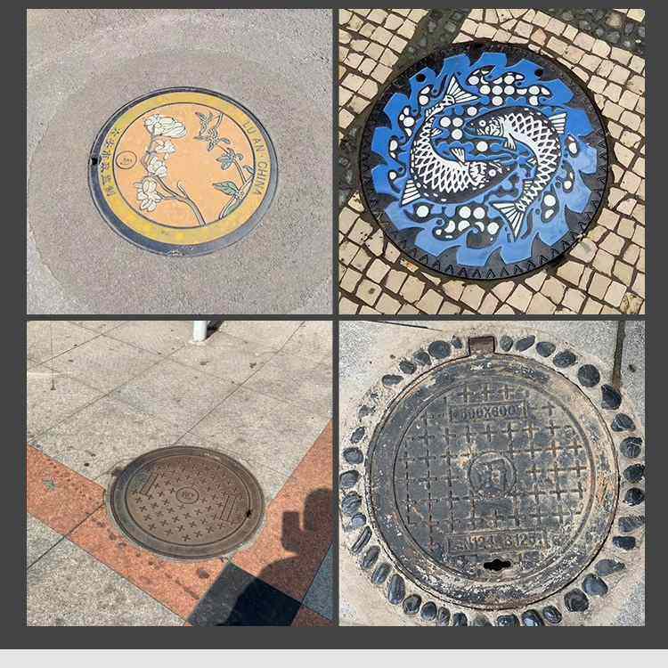 球墨铸铁井盖五防井盖沙井盖轻型重型化粪池700窨井盖圆井盖圆形