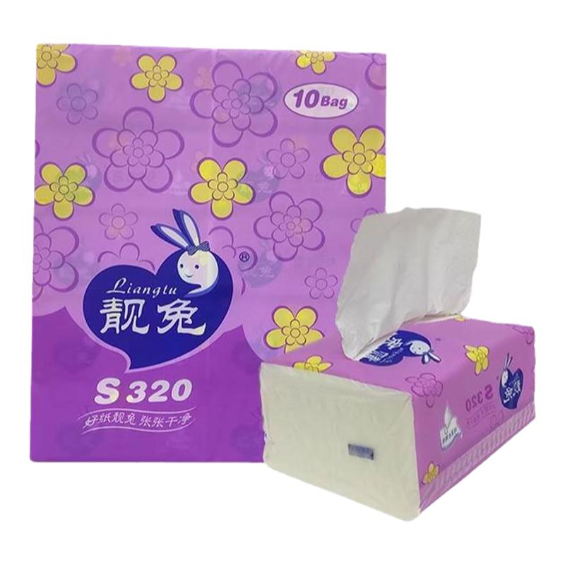 靓兔S320抽式10提100包抽纸