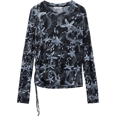 播商场同款宽松气质圆领T恤女春秋通勤长袖上衣BDS3YD3041