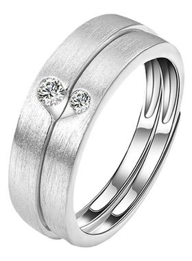 panzoro情侣S925银可刻字开口