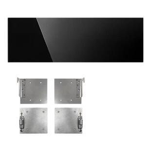 集成灶挡板玻璃前面黑色钢化玻璃面板长形油烟机挡油板玻璃定做