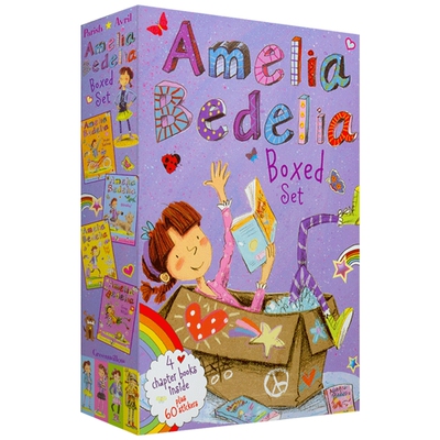 糊涂女佣1-4册盒装 英文原版绘本 Amelia Bedelia Chapter Book Box Set 艾米莉亚系列 儿童桥梁初级章节书 进口书籍