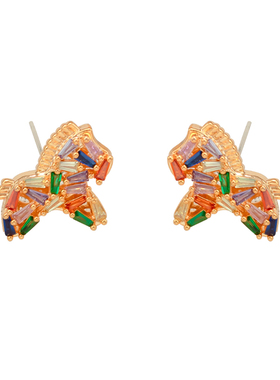 原创彩虹小马珍珠项链耳钉套装