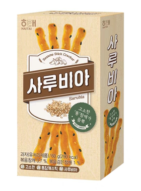 韩国进口HAITAI海太芝麻棒饼干手指饼干磨牙棒休闲食品解馋小零食