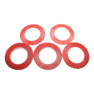 强粘双面胶红膜薄透明粘手机屏幕镜面手机背胶照片车用胶带