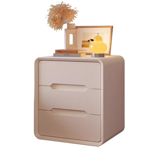 整装三抽屉床头柜床边柜40 45 50高55cm白色轻奢灰高级感收纳柜子