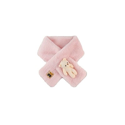 秋冬纯色毛绒保暖护颈围巾