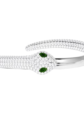 ITAILIBVIGARI绿眼灵蛇开口手镯