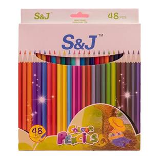 油性彩铅12色24色48色盒装儿童曼陀罗绘画册涂色彩色铅笔文具套装