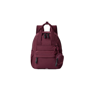 莱夫新款红色敦敦包迷你小背包旅行双肩背包轻装休闲简约风双肩包