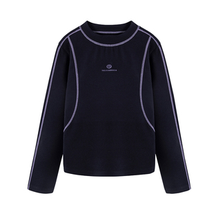 【双面暖绒T】半度闲女童加绒运动打底衫t恤秋冬装洋气儿童上衣潮