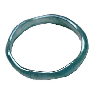 天然翡翠竹节戒指节节高晴水蓝绿