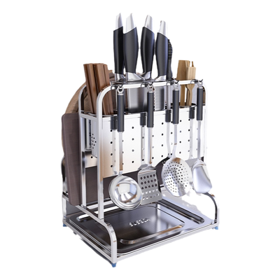 304不锈钢厨房刀架置物架砧板架